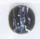 Perle rund marmoriert, blau-schwarz